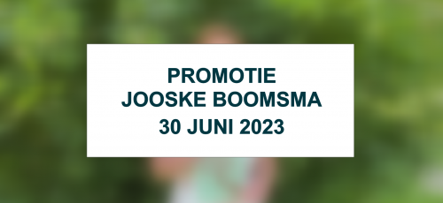 Promotie Jooske Boomsma