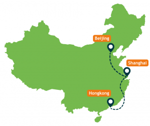 China kaart reis Wiesje blog